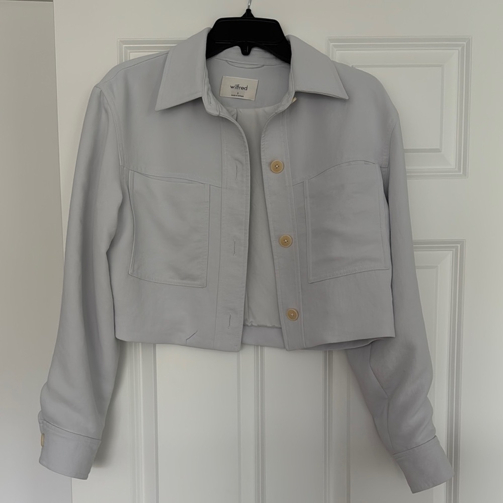 Wilfred Light Blue Cropped Jacket
